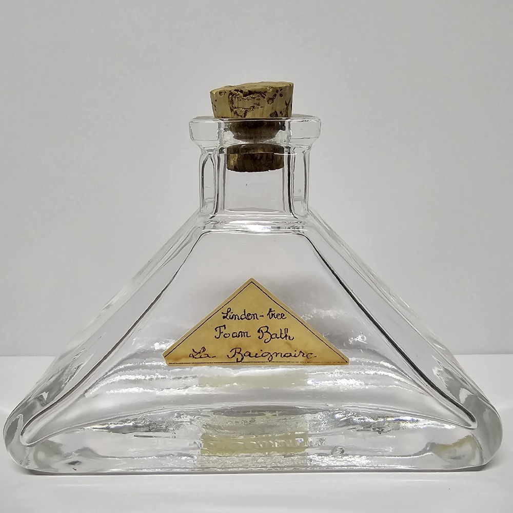 LA BAIGNOIRE Foam Bath Empty Glass Bottle With Cork Lid | Made in France